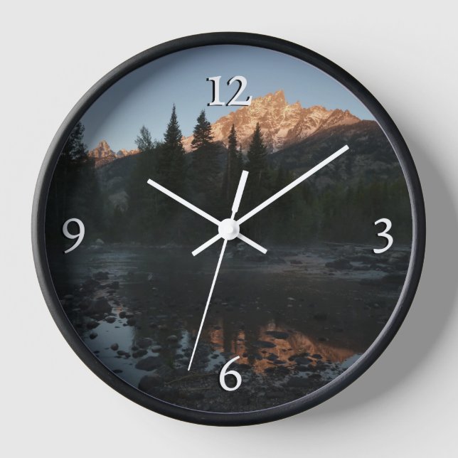 Grand Teton Sunrise at Cottonwood Creek Clock (Front)