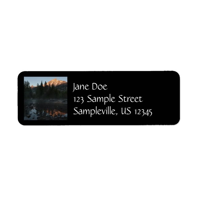 Grand Teton Sunrise at Cottonwood Creek Label (Front)