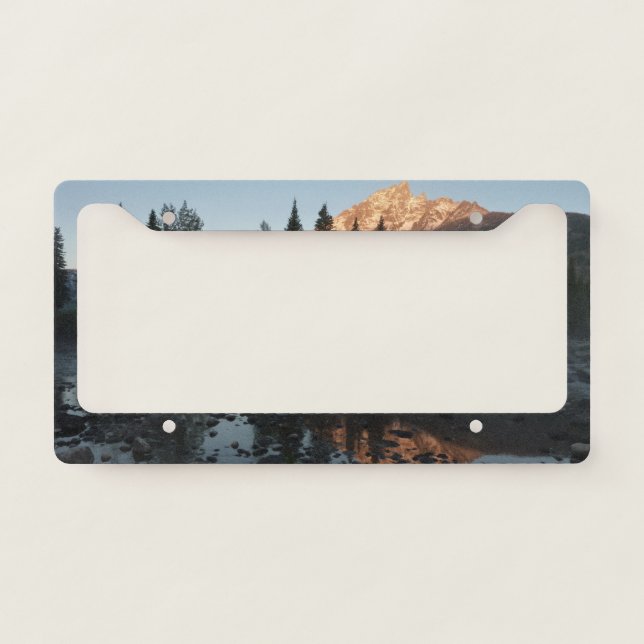 Grand Teton Sunrise at Cottonwood Creek License Plate Frame (Front)
