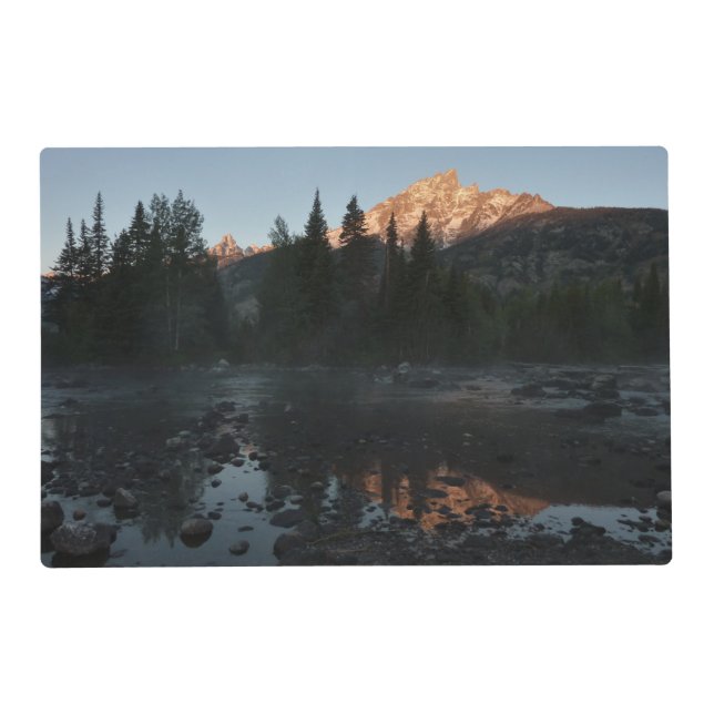 Grand Teton Sunrise at Cottonwood Creek Placemat (Front)