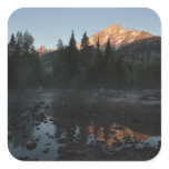 Grand Teton Sunrise at Cottonwood Creek Square Sticker