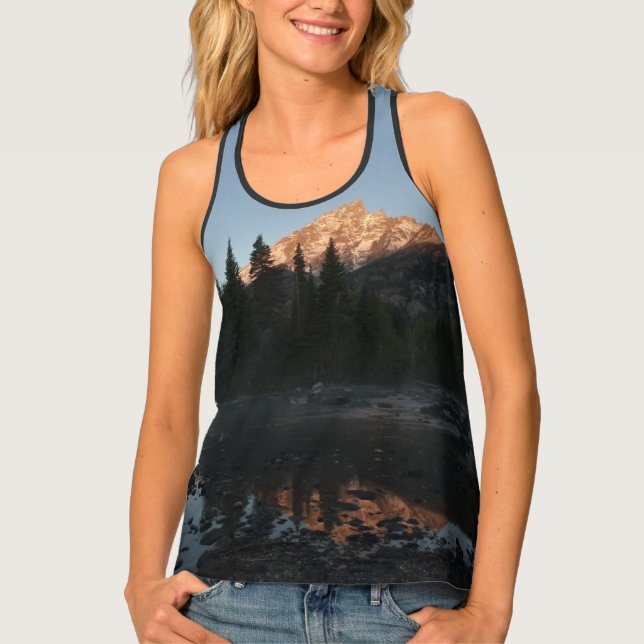 Grand Teton Sunrise at Cottonwood Creek Tank Top (Front)