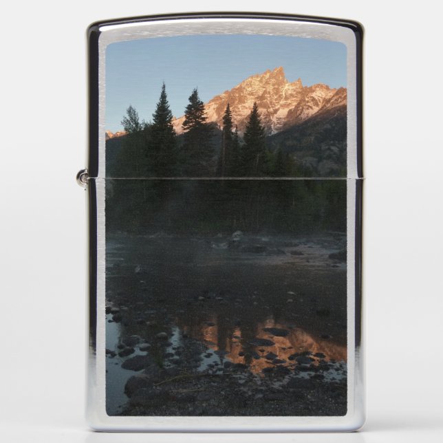 Grand Teton Sunrise at Cottonwood Creek Zippo Lighter (Front)