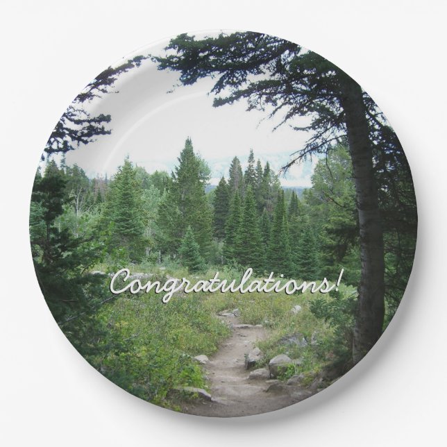 Grand Teton Trail Paper Plates (Front)