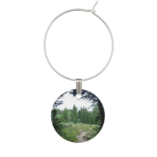 Grand Teton Trail Wine Glass Charm (Front)