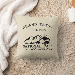Grand Teton Wyoming National Park Throw Pillow