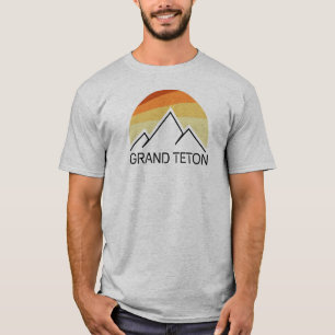 Grand Teton Wyoming Retro T-Shirt
