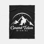 Grand Teton Wyoming Ski Resort Skiing Snowboarding Fleece Blanket