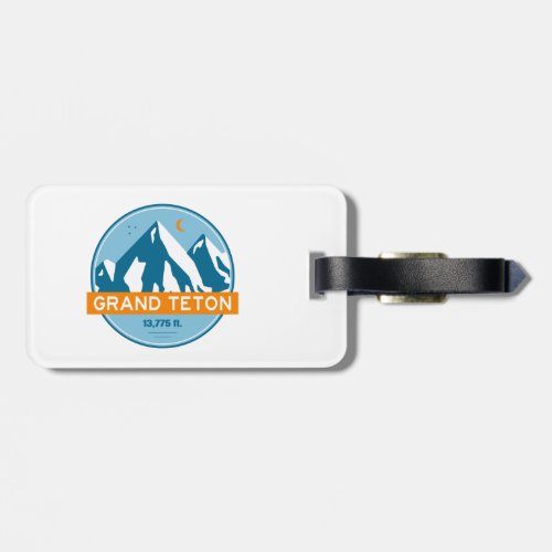 Grand Teton Wyoming Stars Moon Luggage Tag