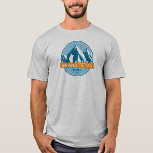 Grand Teton Wyoming Stars Moon T-Shirt