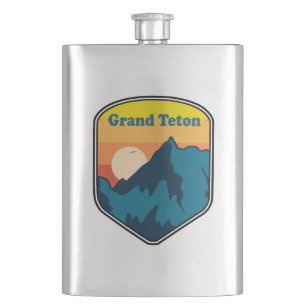 Grand Teton Wyoming Sunrise Flask