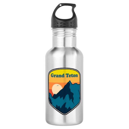 Grand Teton Wyoming Sunrise Stainless Steel Water Bottle