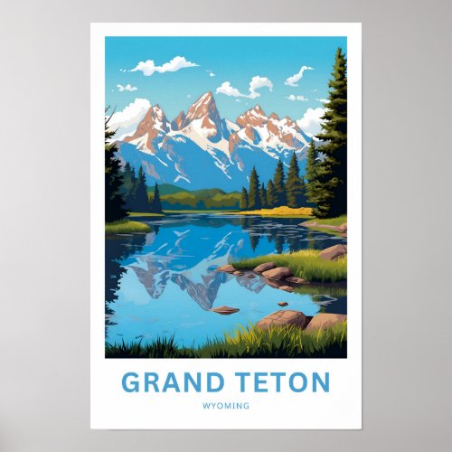 Grand Teton Wyoming Travel Print