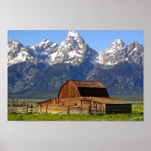 Grand Tetons Barn Poster