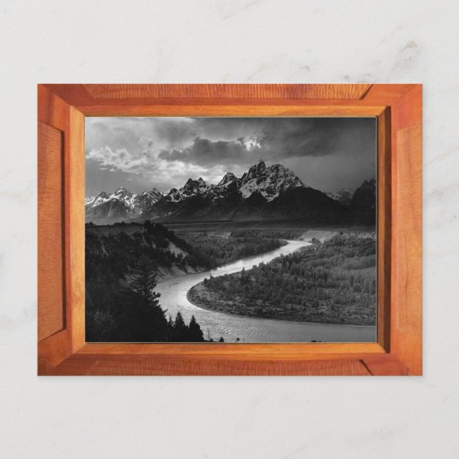 Grand Tetons black and white Postcard (Front)