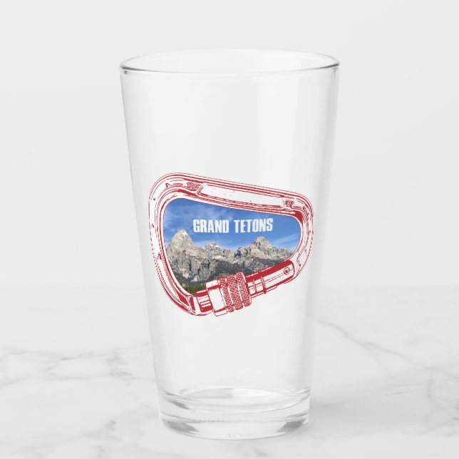 Grand Tetons Climbing Carabiner Glass (Front)