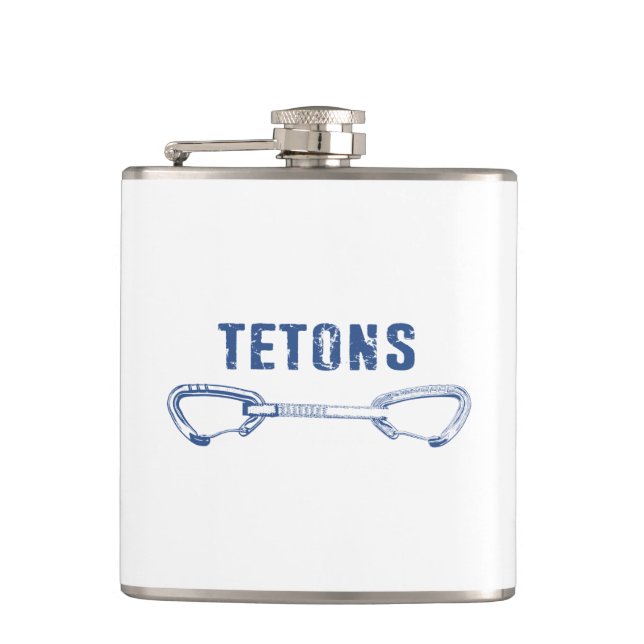 Grand Tetons Climbing Quickdraw Flask (Front)