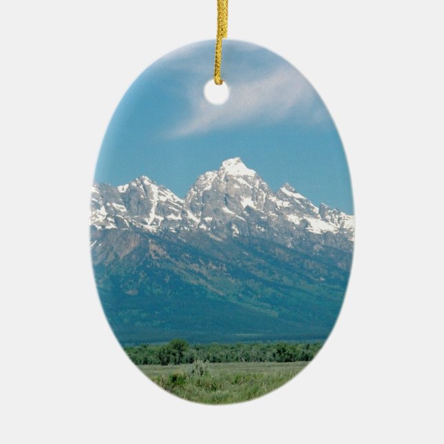 Grand Tetons National Park Ceramic Ornament (Front)