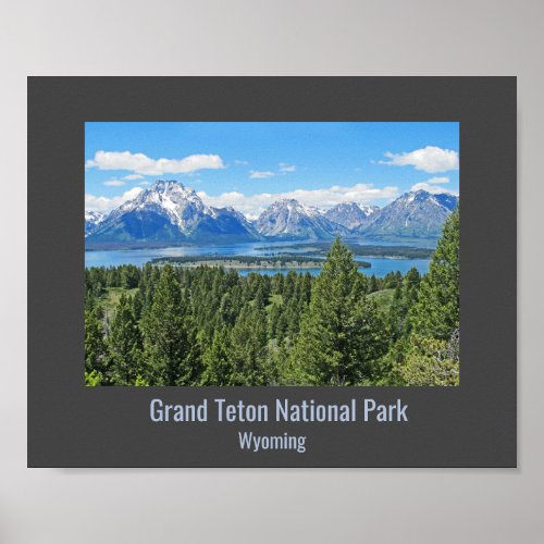 Grand Tetons National Park Design Landscape Poster