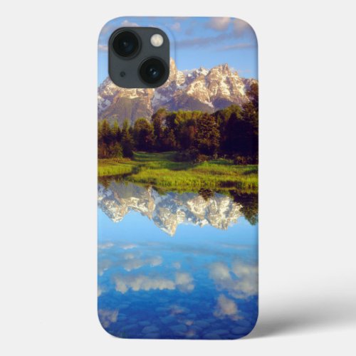 Grand Tetons reflecting in the Snake River iPhone 13 Case