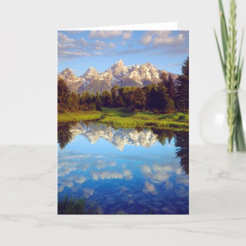 Grand Tetons refleting in the Snake River Card