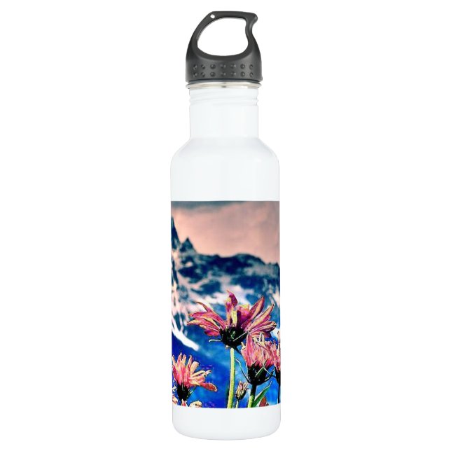 Grand Tetons Stainless Steel Water Bottle (Front)