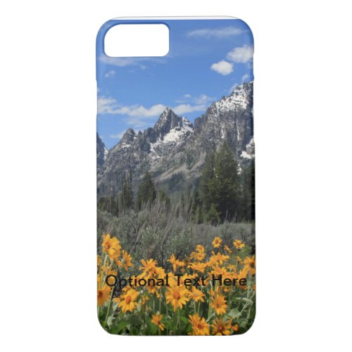 Grand Tetons with Yellow Flowers iPhone 87 Case