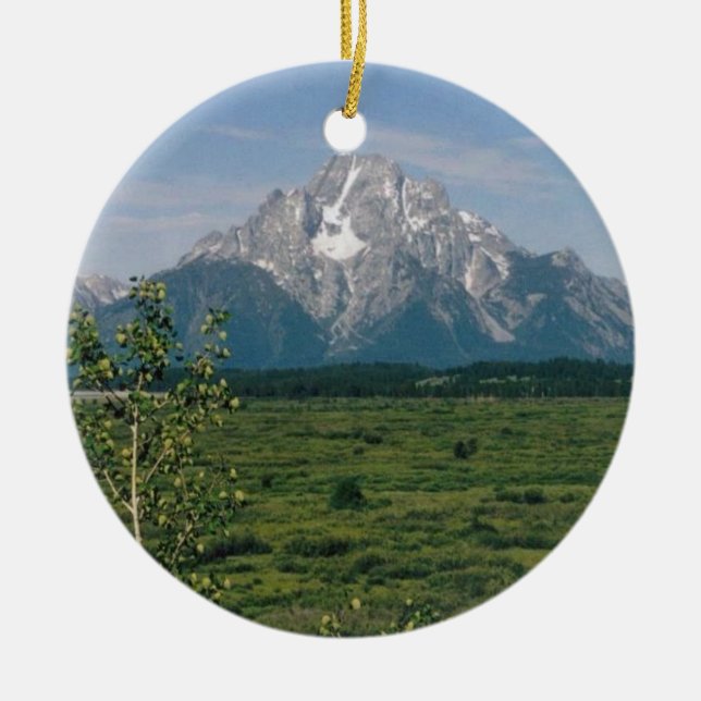 Grand Tetons- Wyoming Ceramic Ornament (Front)
