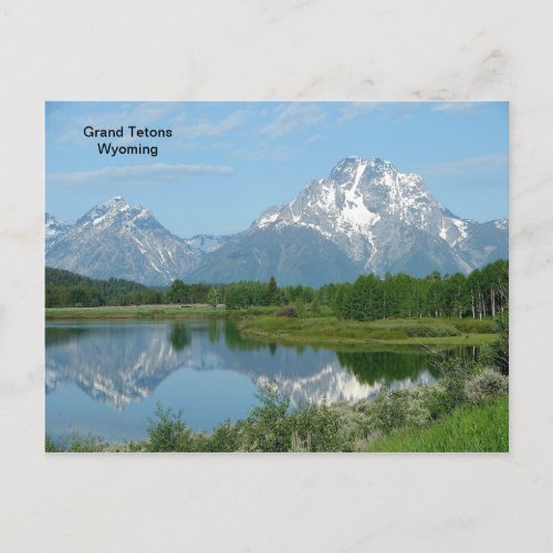 Grand Tetons Wyoming postcard