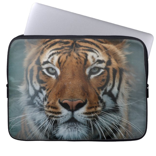 Grand Tiger Face Laptop Sleeve (Front)