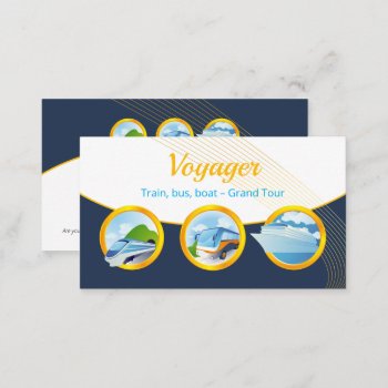 Grand Tour | Travel Agent Train Bus Boat Business Card by bestcards4u at Zazzle