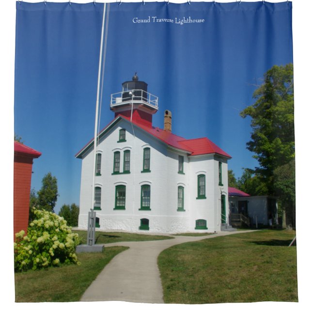 Grand Traverse Lighthouse shower curtain (Front)