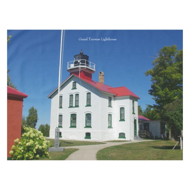 Grand Traverse Lighthouse table cloth (Front (Horizontal))