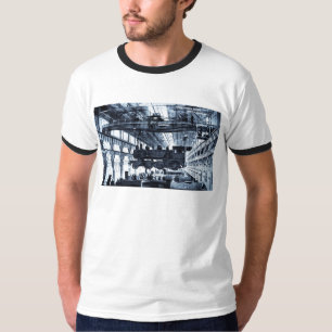 Grand Trunk Railroad Shops circa 1910 - Cyanotype T-Shirt