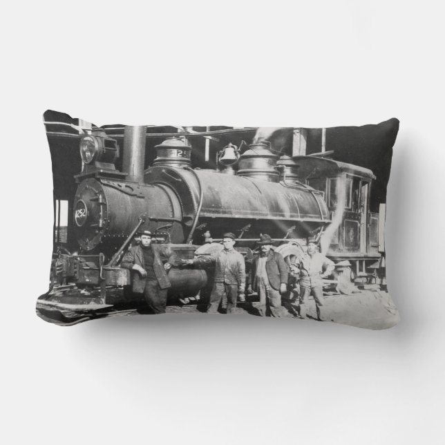 Grand Trunk Round House at Battle Creek Michigan Lumbar Pillow (Front)