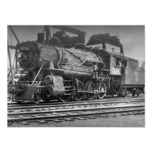 Grand Trunk Western Railroad Engine 2684 Vintage Photo Print