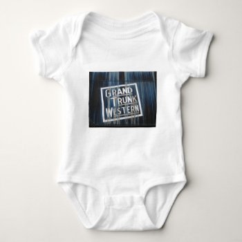Grand Trunk Western Railroad Engine Baby Bodysuit by scenesfromthepast at Zazzle