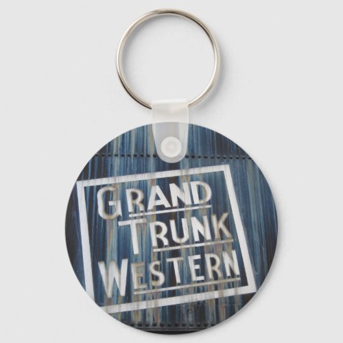 Grand Trunk Western Railroad Steam Engine Keychain