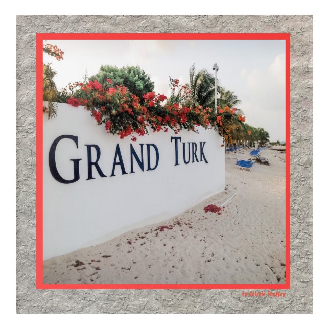 Grand Turk Beach Scene  Acrylic Print (Front)
