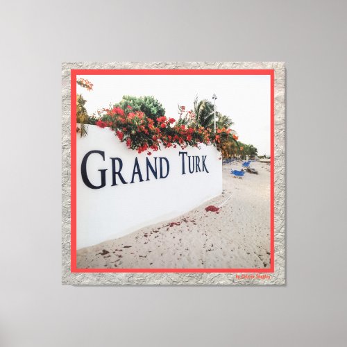 Grand Turk Beach Scene  Canvas Print