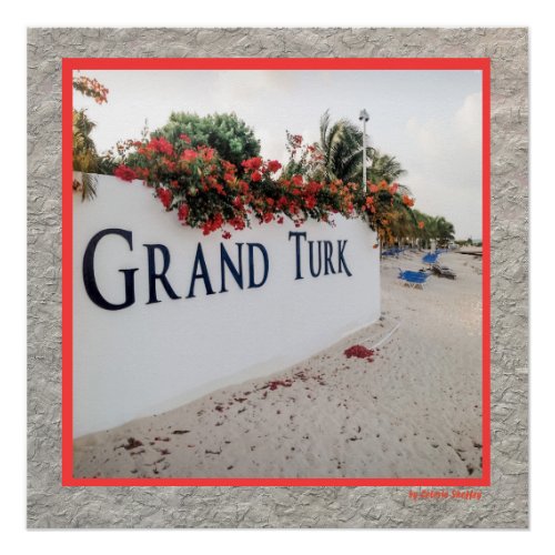 Grand Turk Beach Scene  Poster