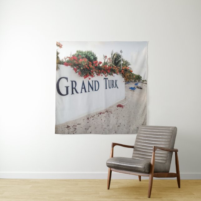 Grand Turk Beach Scene Tapestry (In Situ)