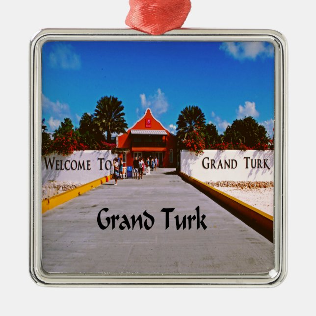 Grand Turk Metal Ornament (Front)