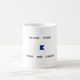 Grand Turk Turks and Caicos Alpha Dive Flag Coffee Mug