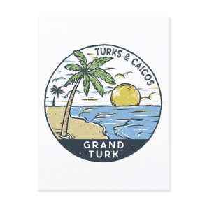 Grand Turk Turks and Caicos Vintage Postcard