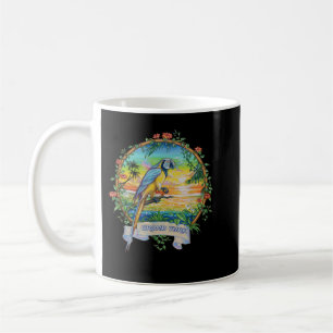 Grand Turk, Turks & Caicos Vintage Tropical Parrot Coffee Mug