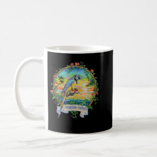 Grand Turk, Turks & Caicos Vintage Tropical Parrot Coffee Mug