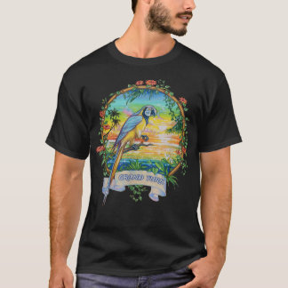Grand Turk, Turks & Caicos Vintage Tropical Parrot T-Shirt