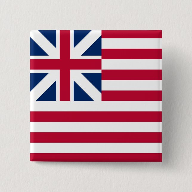 Grand Union, 1st USA Flag of Colonies Button (Front)