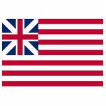 Grand Union, 1st USA Flag of Colonies Cutout<br><div class="desc">The "Grand Union Flag" is considered to be the first national flag of the United States of America. Like the current U.S. flag,  the Grand Union Flag has 13 alternating red and white stripes,  representative of the Thirteen Colonies.</div>